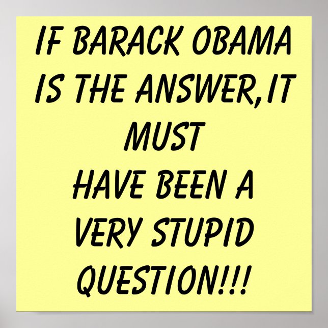 ANTI OBAMA POSTER (Front)