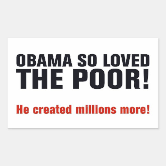 Anti Obama Rectangular Sticker (Front)