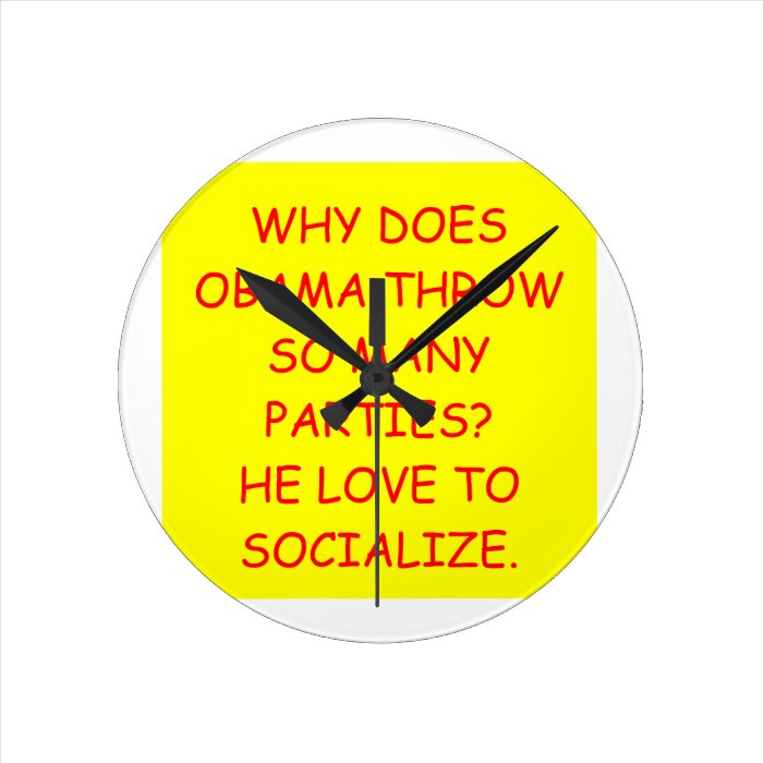 anti obama round wall clocks