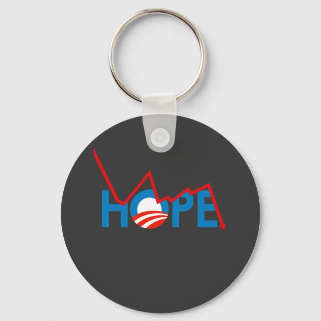 Anti-Obama - Shattered Hope T-shirt Keychain (Front)