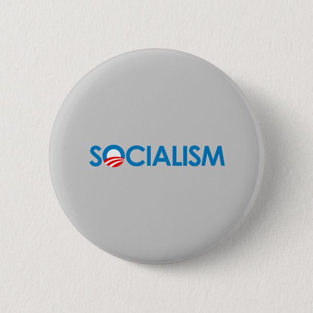 Anti-Obama - Socialism Pinback Button (Front)