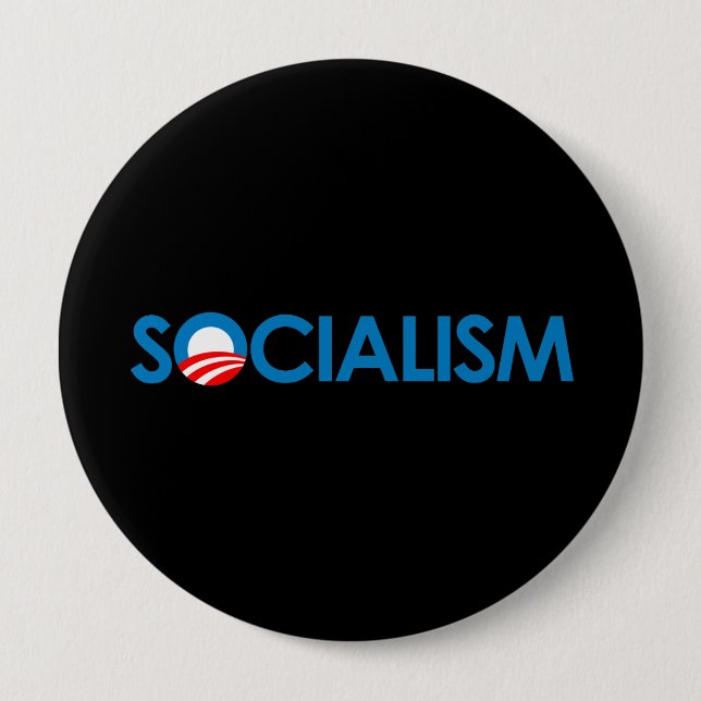 Anti-Obama - Socialism Pinback Button (Front)