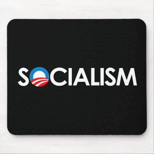 Anti_Obama _ Socialism white Mouse Pad