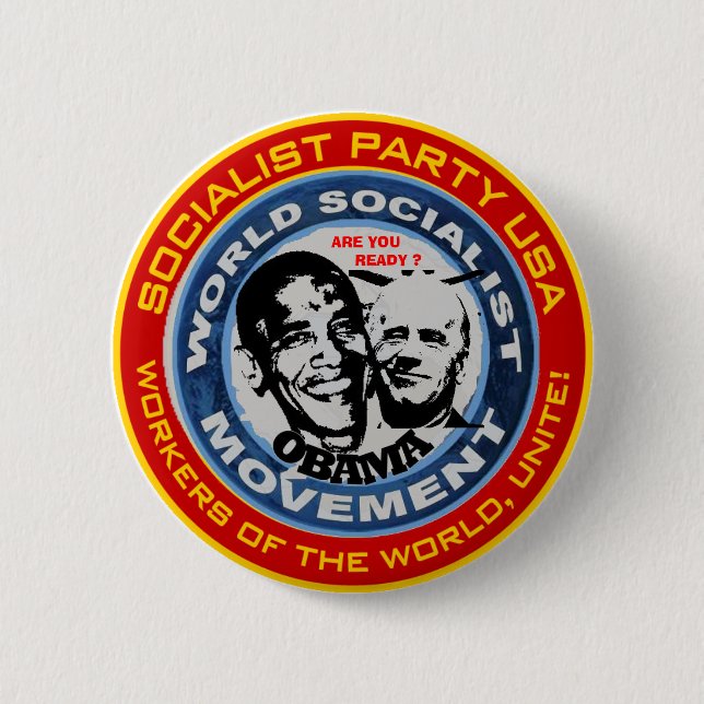 anti obama socialist jugate button (Front)