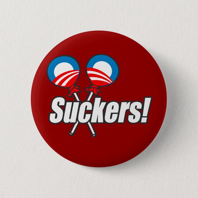 Anti-Obama - Suckers Button (Front)