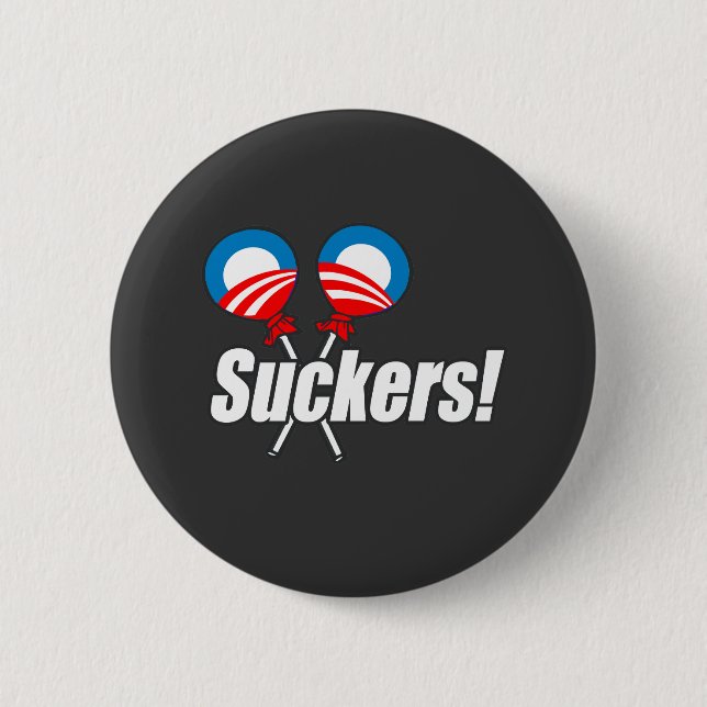 Anti-Obama - Suckers Button (Front)