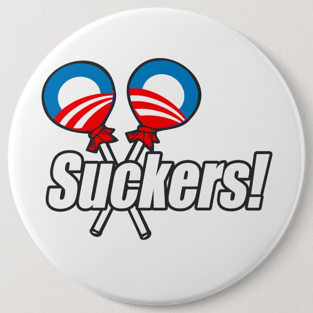 Anti-Obama - Suckers Button (Front)