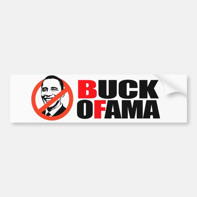 Anti-Obama T-shirt - Buck Ofama Bumper Sticker (Front)