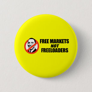 Anti-Obama T-shirt - Free Markets Button