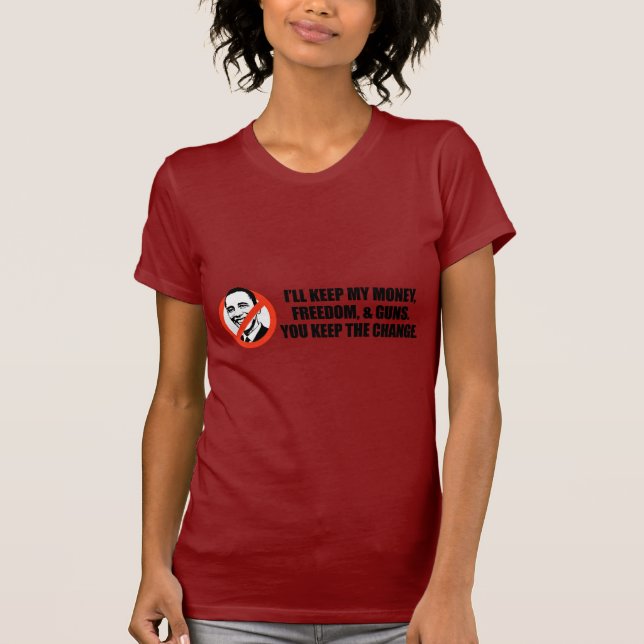 Anti-Obama T-shirt - You keep the change (Front)