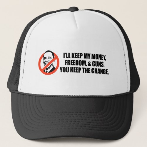 Anti_Obama T_shirt _ You keep the change Trucker Hat