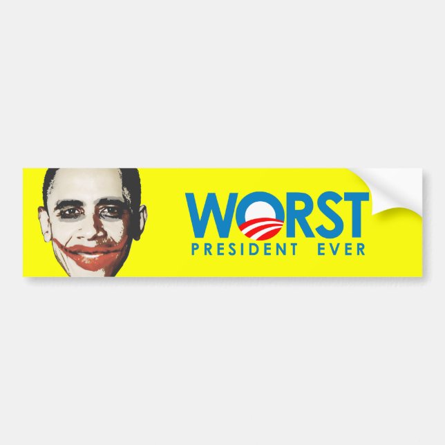 Anti-Obama - Worst President Ever Bumper Sticker (Front)