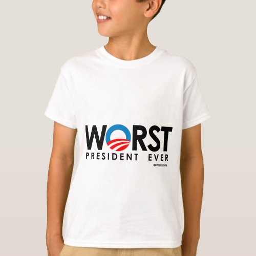 ANTI_OBAMA _ WORST PRESIDENT EVER T_Shirt
