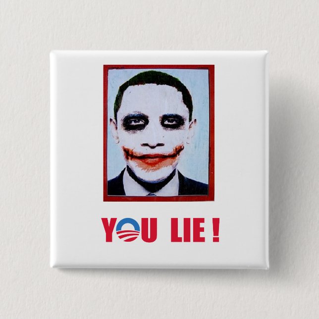 Anti-Obama - You Lie Pinback Button (Front)