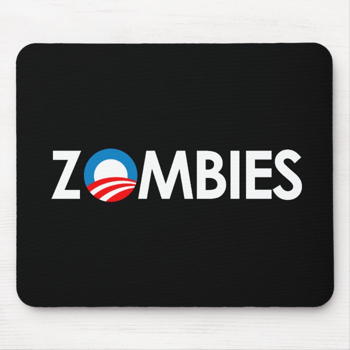 Anti Obama   Zombies white Mouse Mats