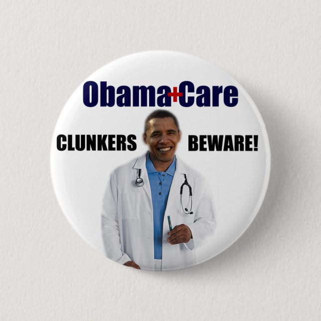 Anti ObamaCare Pinback Button (Front)