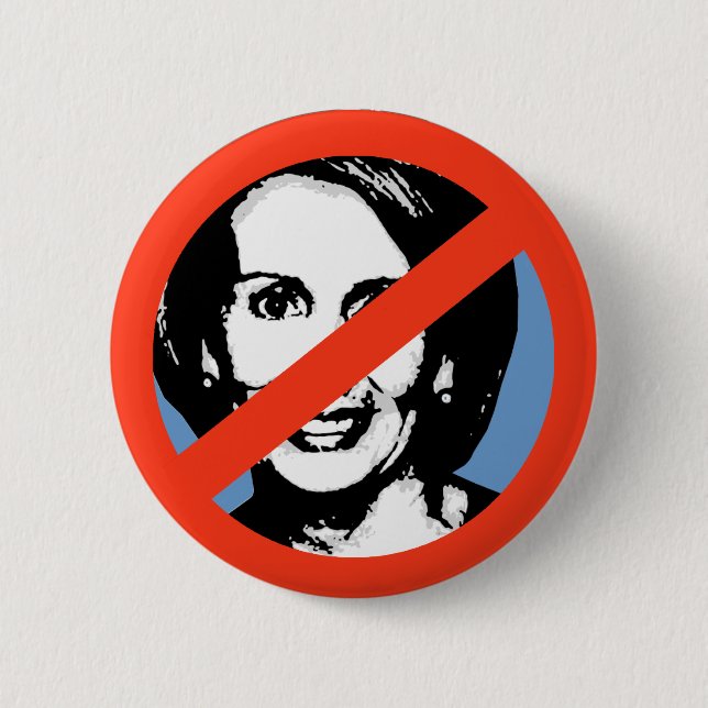 ANTI-PELOSI: ANTI-Nancy Pelosi Pinback Button (Front)