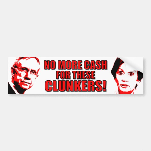 Anti Pelosi - Anti Reid - Clunkers Bumper Sticker (Front)
