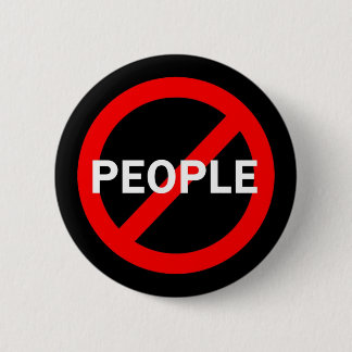 Anti-People Pinback Button