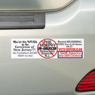 Anti-Phil Murphy New Jersey Democrat Governor Bumper Sticker