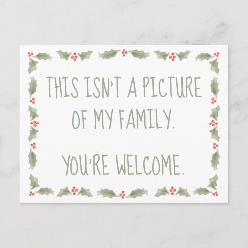 Anti Picture Funny Holiday Non Photo Christmas Announcement Postcard
