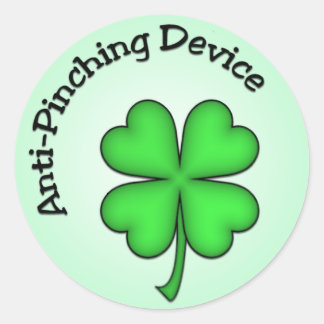 Anti Pinching Shamrock Sticker