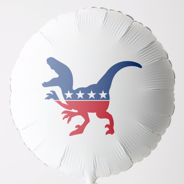Anti-Politics Patriotic T-Rex Balloon (Front)