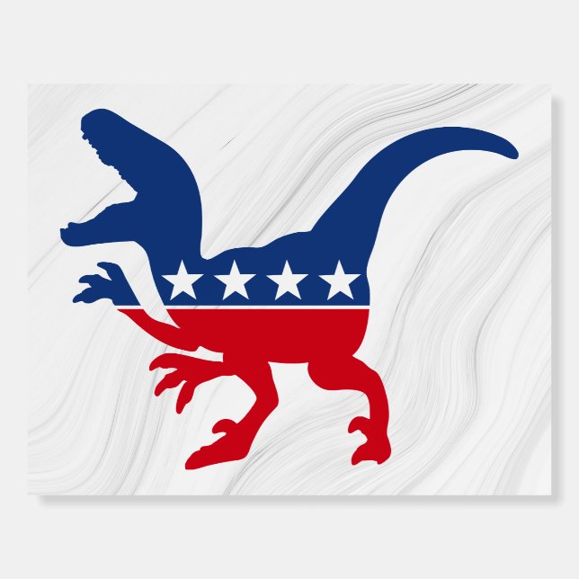 Anti-Politics Patriotic T-Rex Foam Board (Front)