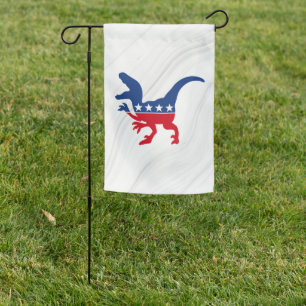 Anti-Politics Patriotic T-Rex Garden Flag