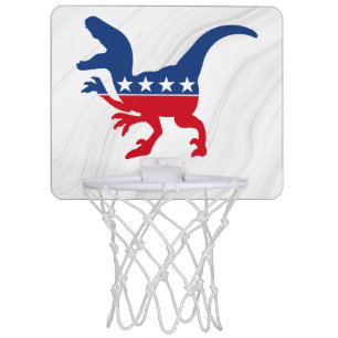 Anti-Politics Patriotic T-Rex Mini Basketball Hoop