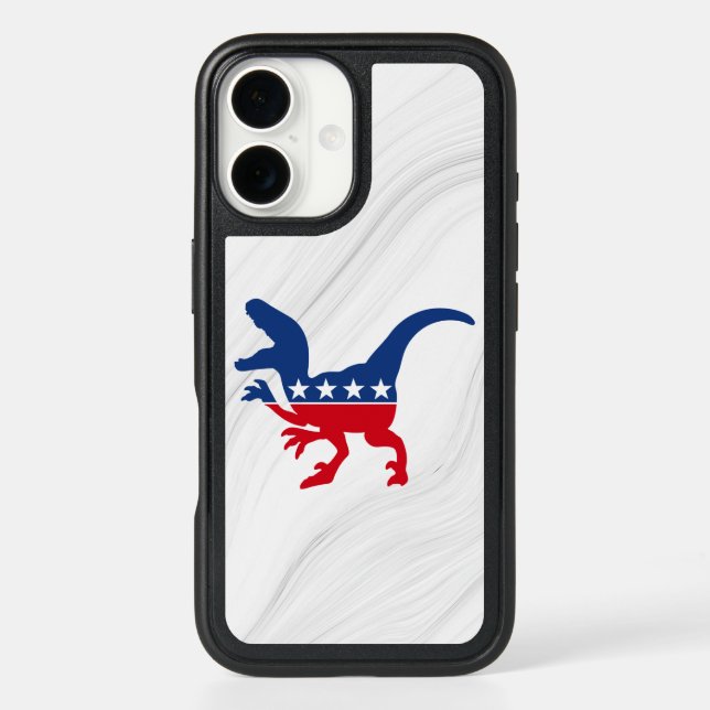 Anti-Politics Patriotic T-Rex Otterbox iPhone Case (Back)