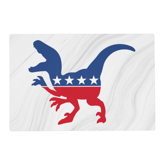 Anti-Politics Patriotic T-Rex Placemat (Front)