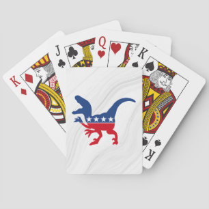 Anti-Politics Patriotic T-Rex Poker Cards