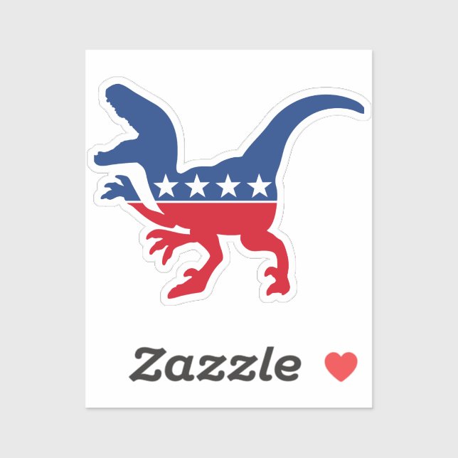 Anti-Politics Patriotic T-Rex Sticker (Sheet)