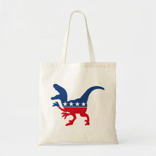 Anti-Politics Patriotic T-Rex Tote Bag