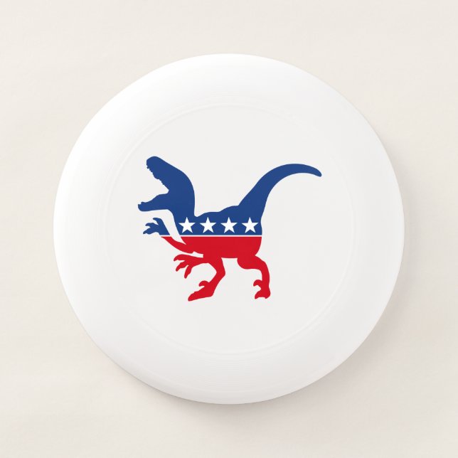 Anti-Politics Patriotic T-Rex Wham-O Frisbee (Front)