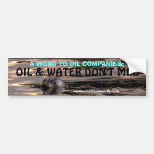 ANTI-POLLUTION OCEAN SEAL Bumper Sticker