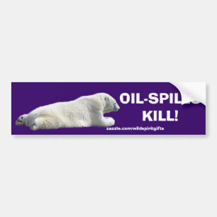 ANTI-POLLUTION POLAR BEAR Bumper Sticker