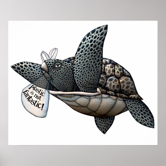 Anti Pollution Turtle Poster  Zazzle.com
