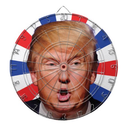 Anti President Donald Trump - Big Mouth Dartboard With Darts