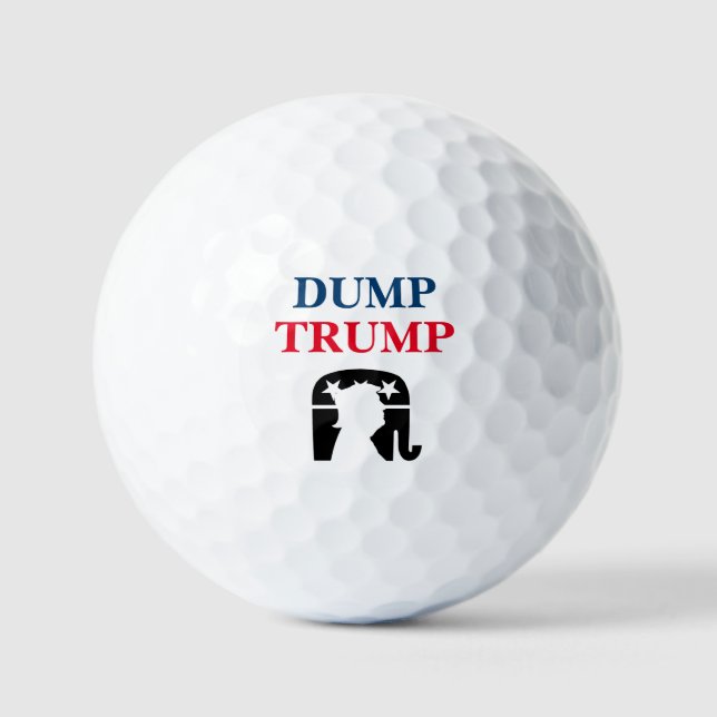 Anti President Donald Trump Politics Golf Balls (Front)