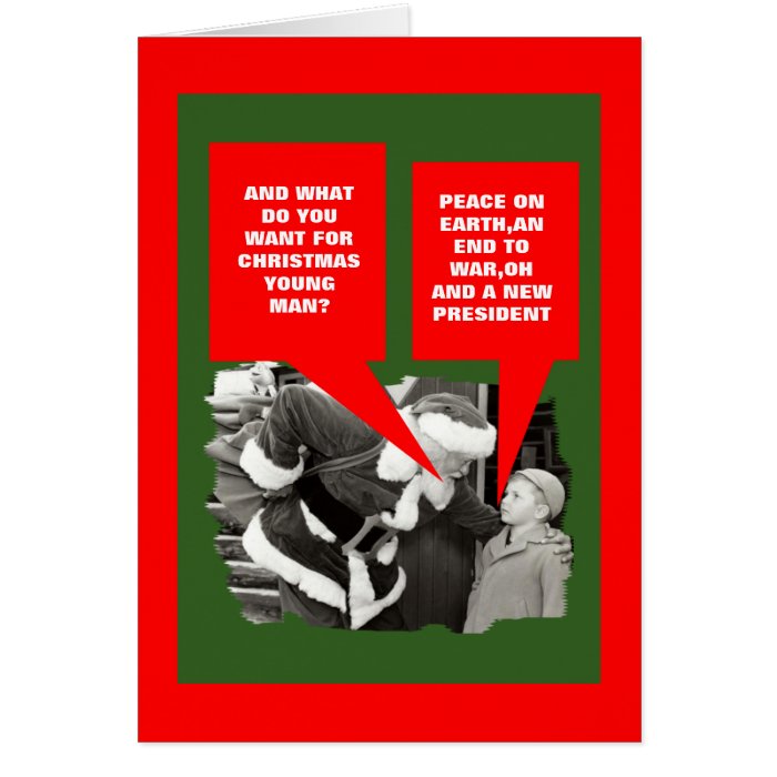 Anti President Obama happy holidays Greeting Card