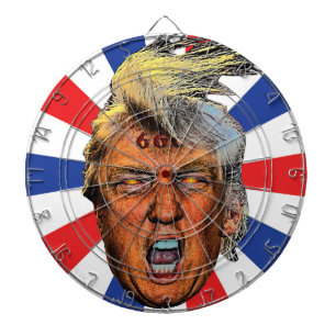 Anti President Trump Big Mouth Devil Dart Board