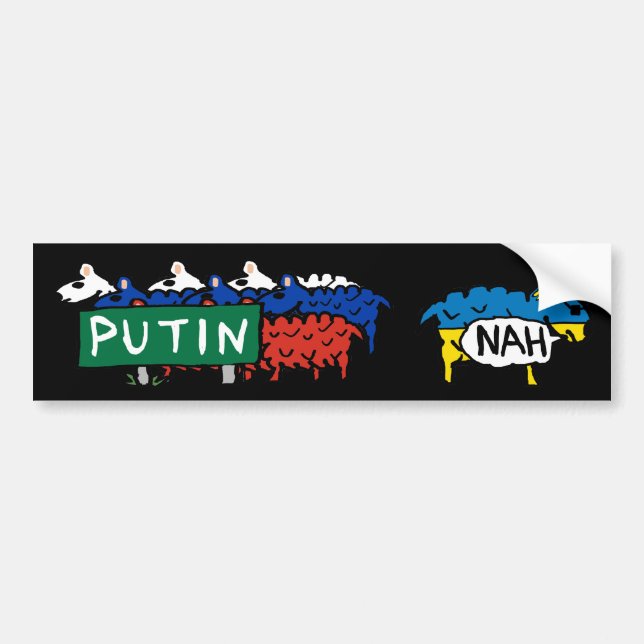 Anti Putin Bumper Sticker (Front)