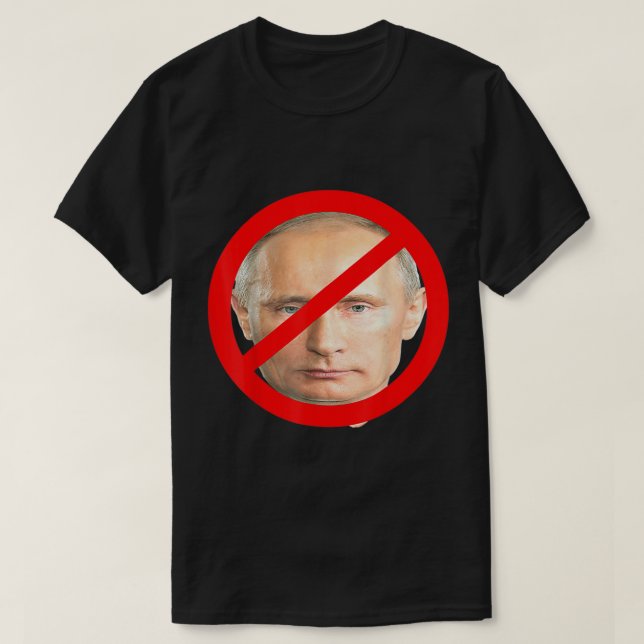Anti Putin Russia Pro Ukraine, Support Free Ukrain T-Shirt (Design Front)
