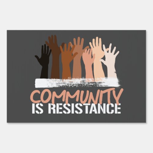 Anti_Racism Community is Resistance Square Sticker Sign