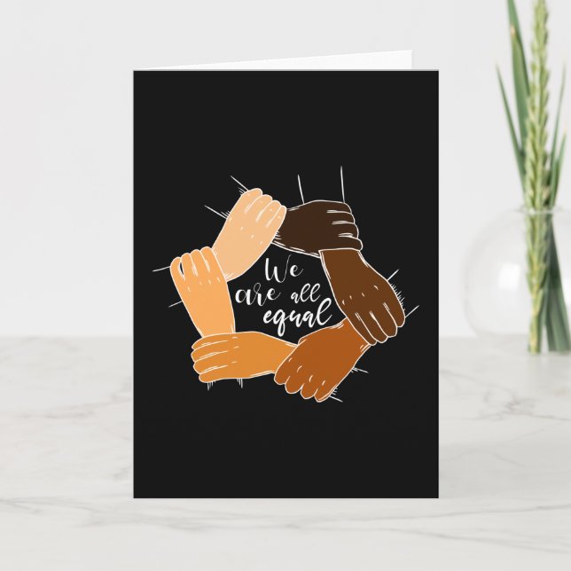 Anti Racism Hands Equality Card (Front)