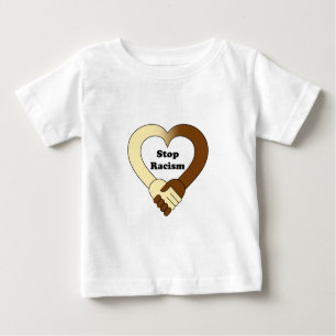 Anti racism handshake logo baby shirt