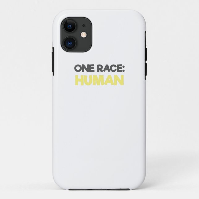 Anti Racism One Race Human Case-Mate iPhone Case (Back)