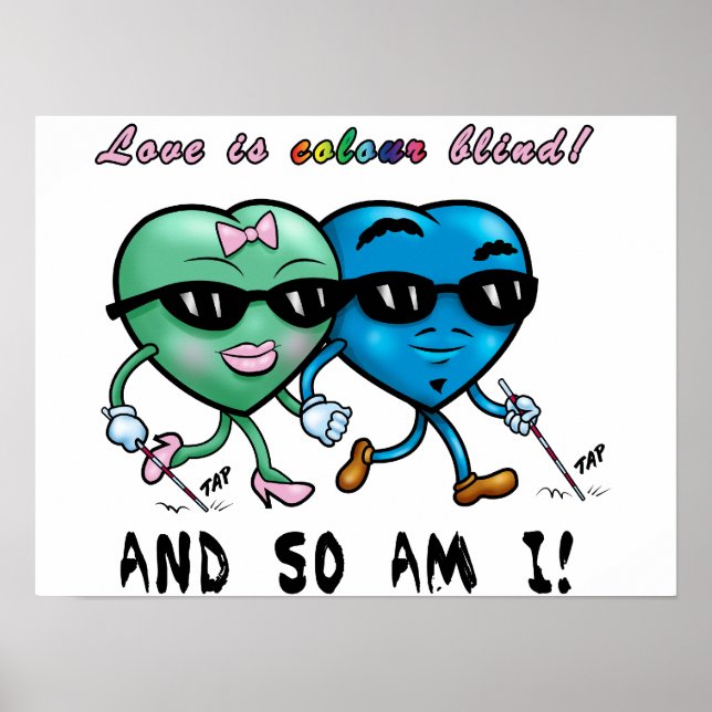 Anti Racism Poster of hearts in love (Front)